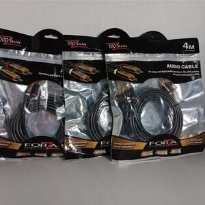 Forza Digital‎ Audio Cable 4M Gold Plated 700 Z Series 3 packs 13.12 Feet